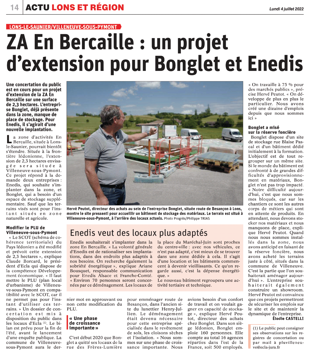 Un projet d'extension pour Bonglet 3 projet extension bonglet